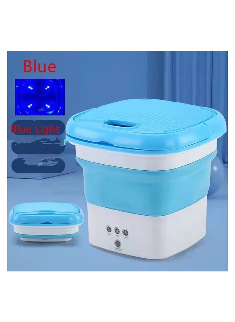Generic - Folding wahing machine-forward and reverse pulsator imitation hand wash - Blue - Image 1