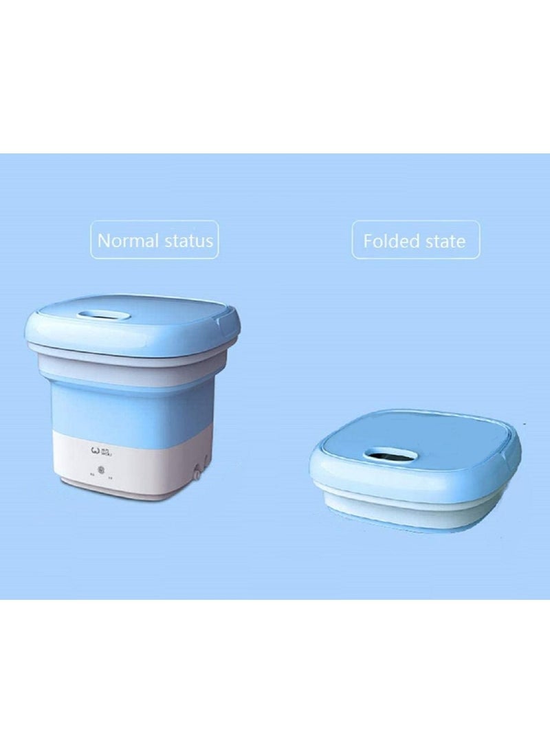 Generic - Folding wahing machine-forward and reverse pulsator imitation hand wash - Blue - Image 1