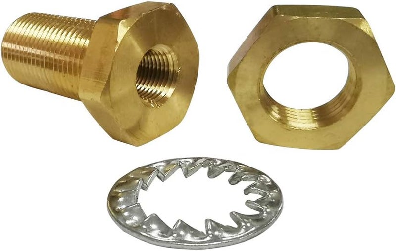Legines 1/4" NPT Female Brass Bulkhead Coupling Tank Fitting, 1-1/2" Length (Pack of 2) - Image 5