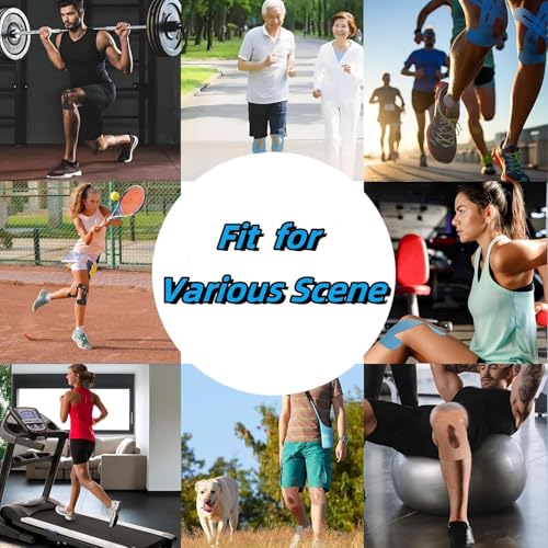 SELLSHO Precut Kinesiology Tape for Knees, 10 Pcs - Knee Support & Stability, Knee Pain Relief Athletic Tape - Waterproof & Elastic, Breathable Hypoallergenic Latex-Free Tape (10) - Image 5