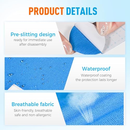 SELLSHO Precut Kinesiology Tape for Knees, 10 Pcs - Knee Support & Stability, Knee Pain Relief Athletic Tape - Waterproof & Elastic, Breathable Hypoallergenic Latex-Free Tape (10) - Image 4