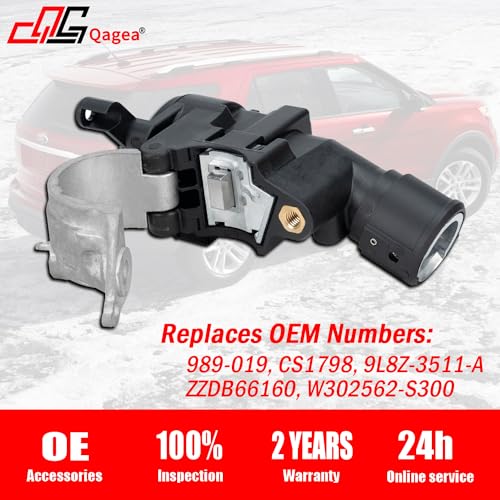 Qagea Ignition Lock Housing with Anti-theft Bolt Replaces 989-019 9L8Z3511A 9L8Z-3511-A ZZDB66160 fit for 2008-2012 Ford Escape, 2008-2011 Mazda Tribute, 2008-2010 Mercury Mariner, 2009-2011 Ford Focus - Image 3