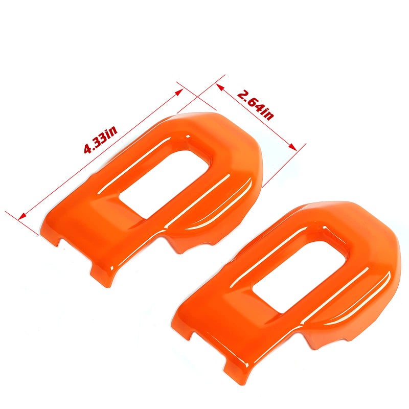 Hoolcar Hood Latch Lock Catch Brackets Cover for 2018-2021 Jeep Wrangler JL JLU & 2020-2021 Gladiator JT, Orange - Image 4