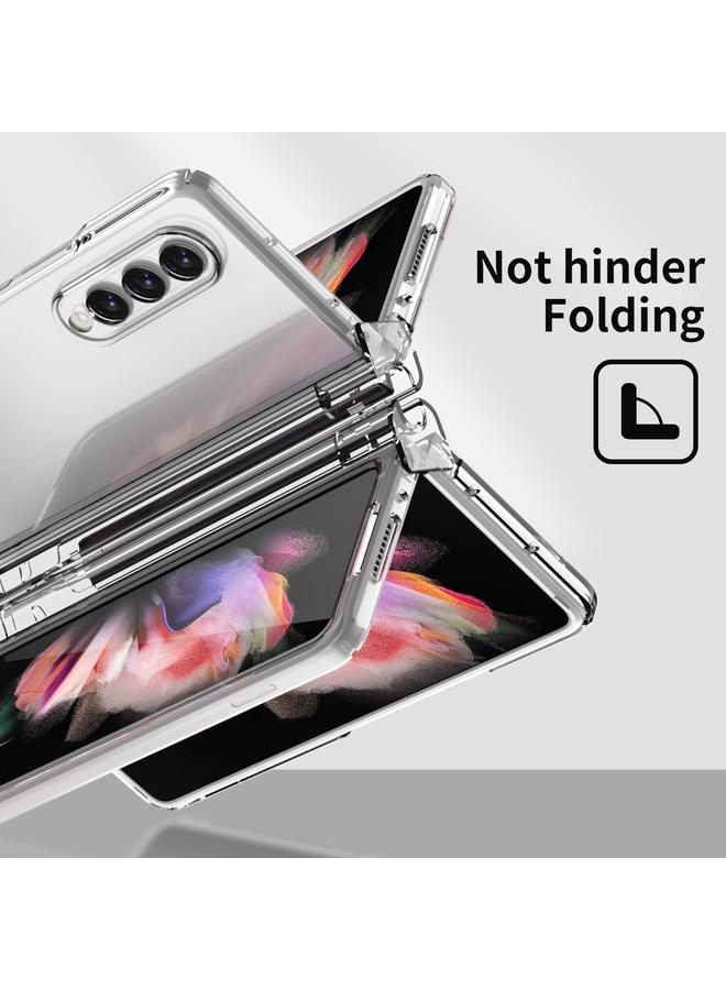 S-TOP Case For Samsung Galaxy Z Fold3 5G Macaron Hinge Phone Case with Stylus Pen Fold Edition & Protective Film - Image 2