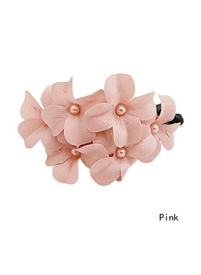 Lovef 3 Pcs Fashion Handmade Women Girl Flower Banana Barrette Hair Clip 11.5 * 6 Cm Hair Pin Claw Black Pink Navy - Image 4