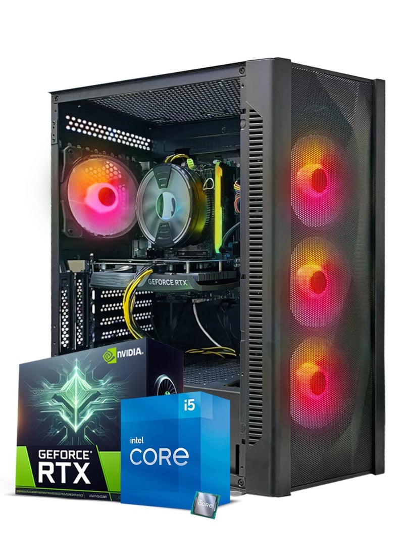 Truenort Gaming PC, Intel Core i5-11400F, RTX 3060, 32GB RAM, 512GB SSD, Window 11 Pro, Black Case  - Image 1
