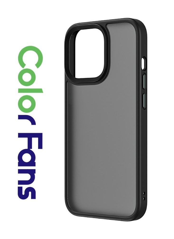 Color Fans Case for iPhone 14 Pro Max Shock-Proof and Drop-Proof Mobile Phone Protection Case Matte Edge Protective Cover Black  - Image 1