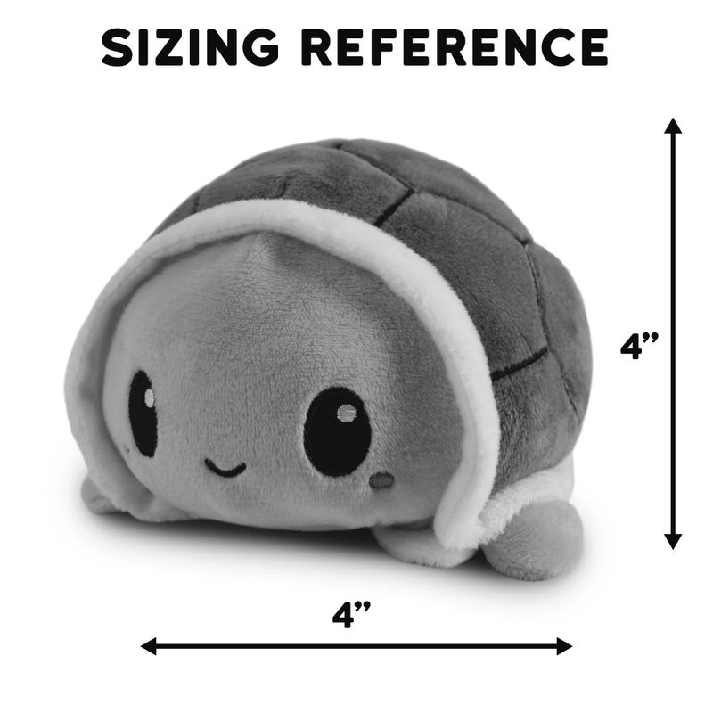 TeeTurtle - The Original Reversible Turtle Plushie - Green - Cute Sensory Fidget Stuffed Animals That Show Your Mood 4 inch - Image 3