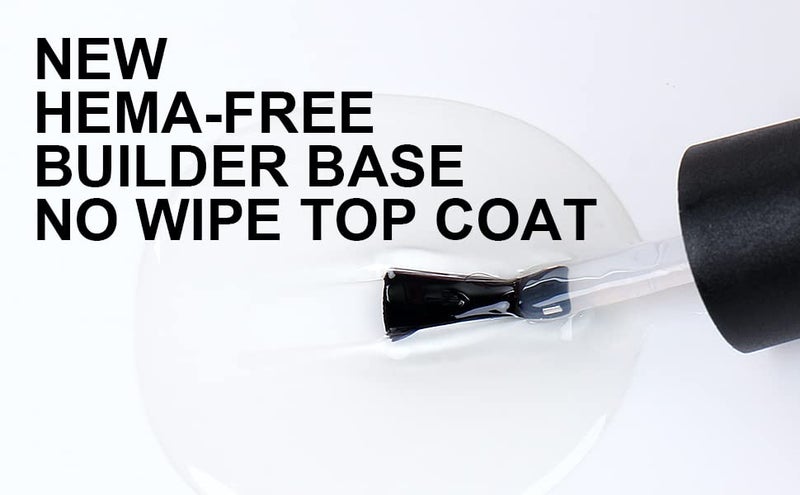 AIMEILI Soak Off Hema-Free Gel Nail Polish Cruelty Free Vegan Builder Base and No Wipe Top Set - 2 x 15ml - Image 5