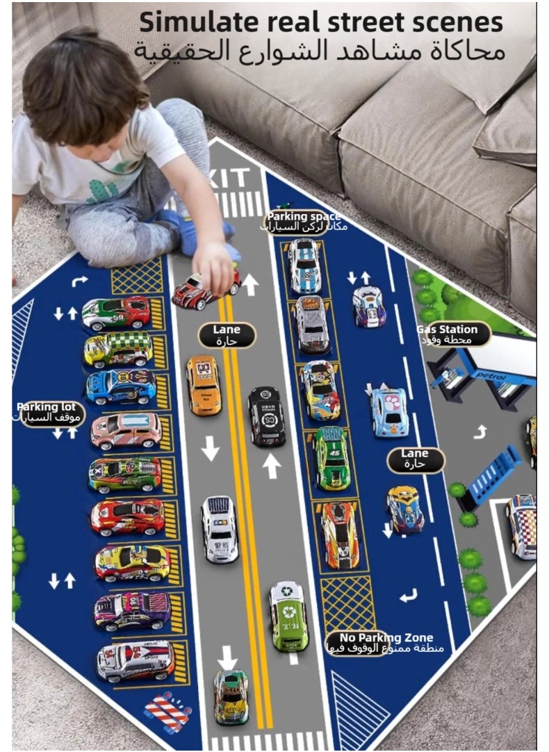 CALL PLAY - 32pcs Cars Toys for Toddler 1-3 2-4 3-5 4-7 Years Old Boys Kids,Die-Cast Cars Toys with Storage Die-Cast Cars,Toys Gifts for 3 4 5 6 Year Old Boys（red） - Image 1