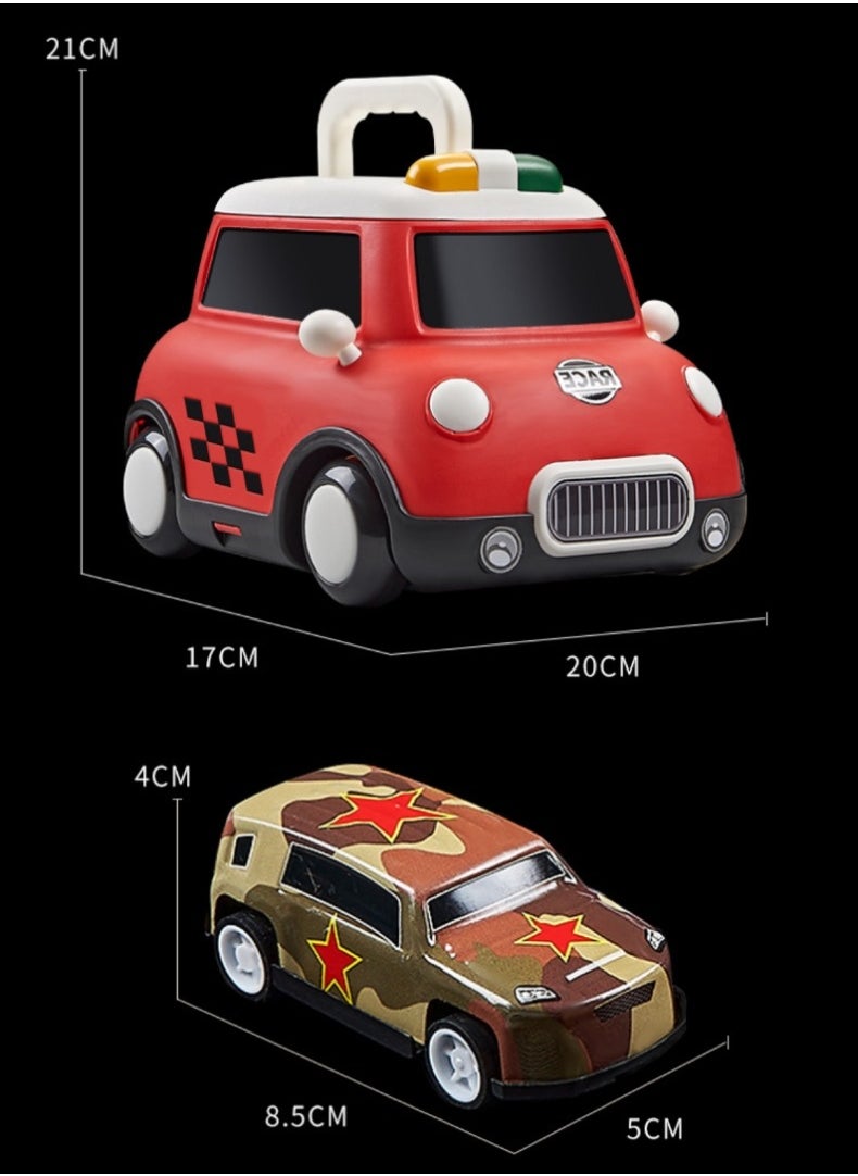 CALL PLAY - 32pcs Cars Toys for Toddler 1-3 2-4 3-5 4-7 Years Old Boys Kids,Die-Cast Cars Toys with Storage Die-Cast Cars,Toys Gifts for 3 4 5 6 Year Old Boys（red） - Image 1