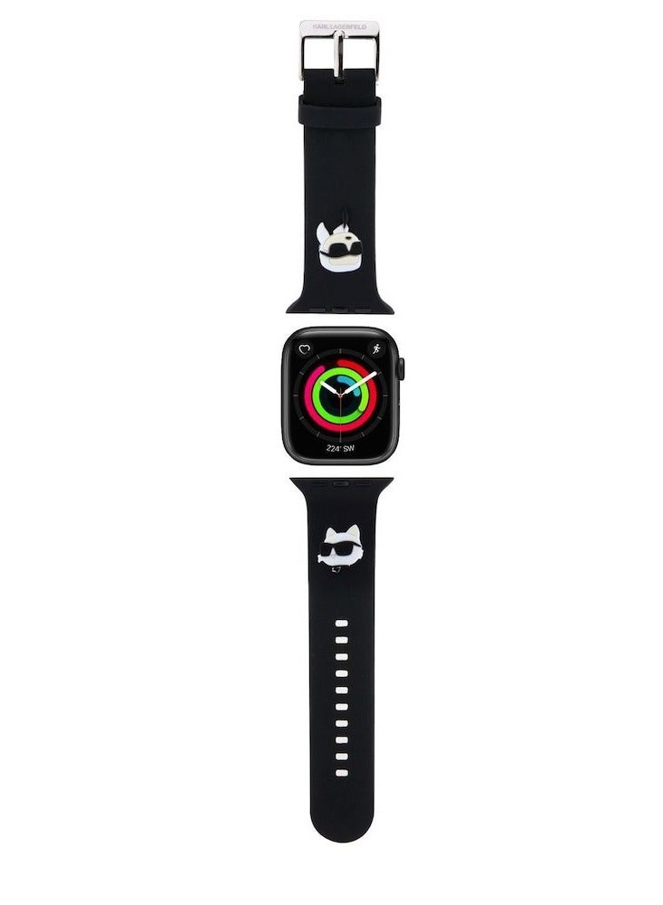 iBAND CAT SPORTS BAND on  Black Silicone Band Apple Watch 42/44/45/46/49 MM - Image 2
