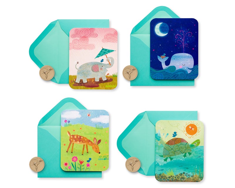 Papyrus Blank Cards with Envelopes, Moon Sun Rain (20-Count) - Image 1