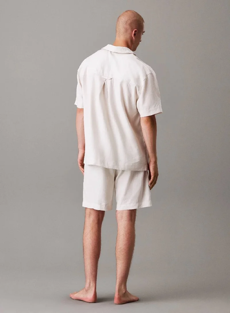 CALVIN KLEIN Linen Blend Pyjama Top