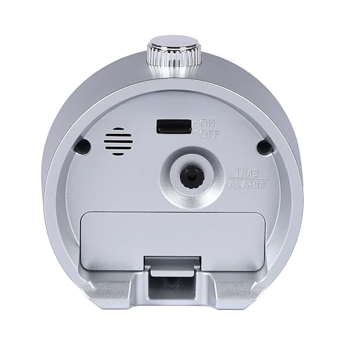 Seiko Silver Digital-Accent Alarm Clock with Quiet Sweep Second Hand, Snooze & Back-lit Dial (Model: QHE207T | Size: 10.4 × 9.7 × 5.5 cm | Weight: 0.132 kg) - Image 3