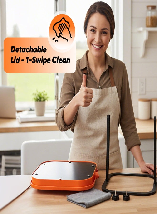 【صينية حضانة ساكر نيو مقاس 10 بوصات × 10 بوصات】 مزودة بقدرة 50 واط مطورة مع 3 مستويات لدرجة الحرارة، وارتفاع وزاوية قابلين للتعديل، وكابلات بطول 6.7 قدم، تتسع لـ 10-15 فرخًا من البط والإوز والسمان - Image 5