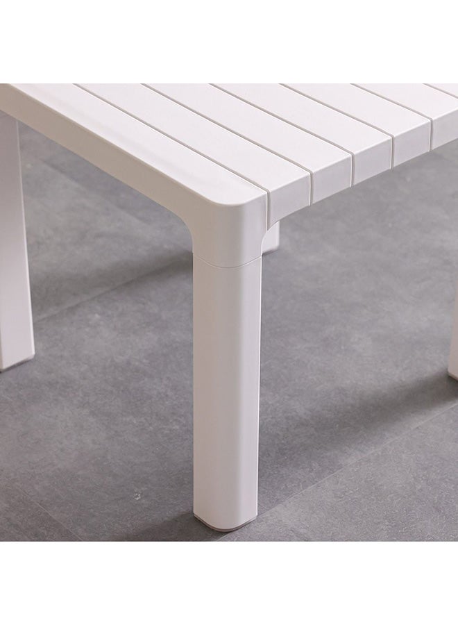 DANUBE HOME Oscar Side Table | 1 pc Outdoor Table | Water-Resistant Patio Desk | All Weather Plastic Patio Modern Outdoor Furniture For Garden-Beige  - Image 3