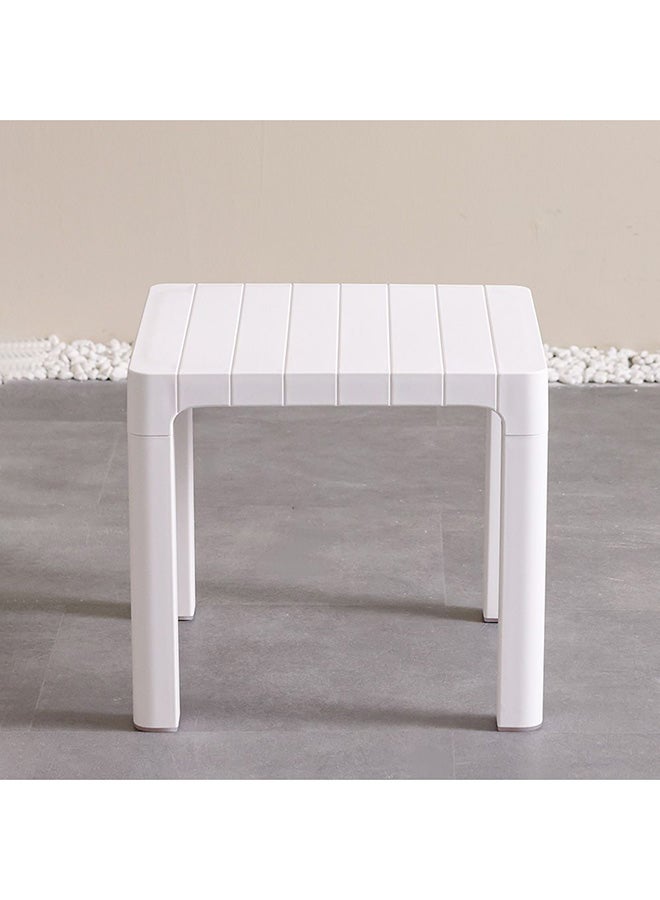 DANUBE HOME Oscar Side Table | 1 pc Outdoor Table | Water-Resistant Patio Desk | All Weather Plastic Patio Modern Outdoor Furniture For Garden-Beige  - Image 2