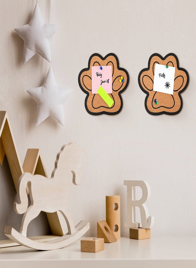 Yookeer Decorative Cork Bulletin Board for Walls Memo Bulletin Pin Board Dog Paw Shape Bulletin Cork Board for Office Home Kitchen (2 Pieces) - Image 4