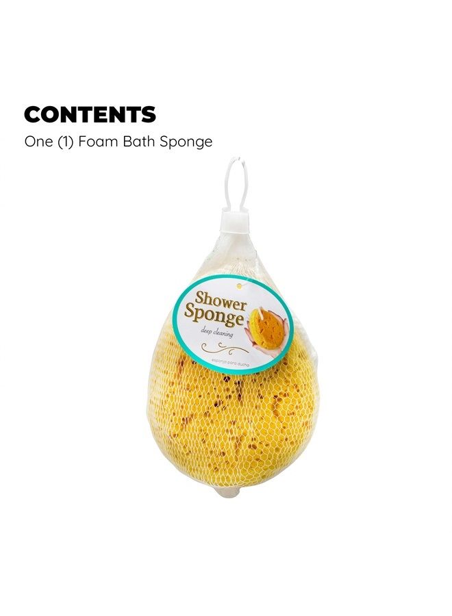 Deep Cleaning Sea Foam Bath and Body Sponge, 1-Pack
