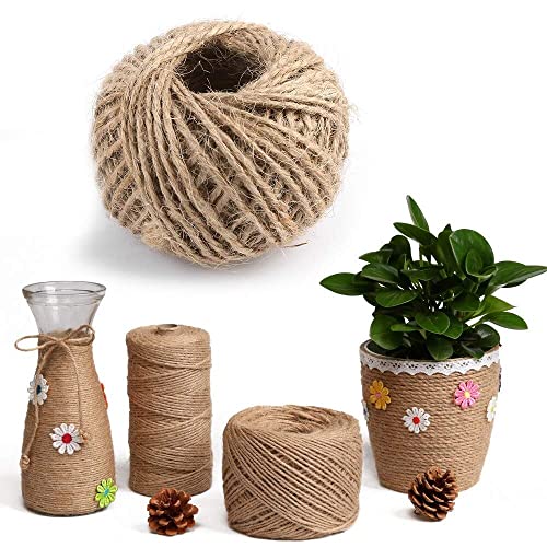 Prokart Jute Thread Natural Soft Rope Natural Twine Jute String Cord for Endless Possibilities of useTwine Gift Box String Rope Floral Craft Wedding Tags Wrap Decor, 1 roll, Approx 60mtr - Image 4