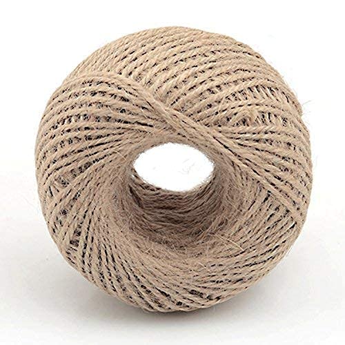 Prokart Jute Thread Natural Soft Rope Natural Twine Jute String Cord for Endless Possibilities of useTwine Gift Box String Rope Floral Craft Wedding Tags Wrap Decor, 1 roll, Approx 60mtr - Image 2