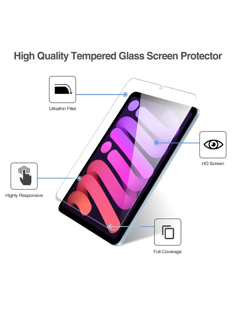 Techie حماية شاشة زجاجية مقسّاة شفافة عالية الدقة لجهاز آبل آيباد ميني 7 A17 برو 2024 / ميني 6 2021 8.3 بوصة - رقيقة للغاية بسماكة 0.33 مم، تطبيق خالي من الفقاعات - Image 2