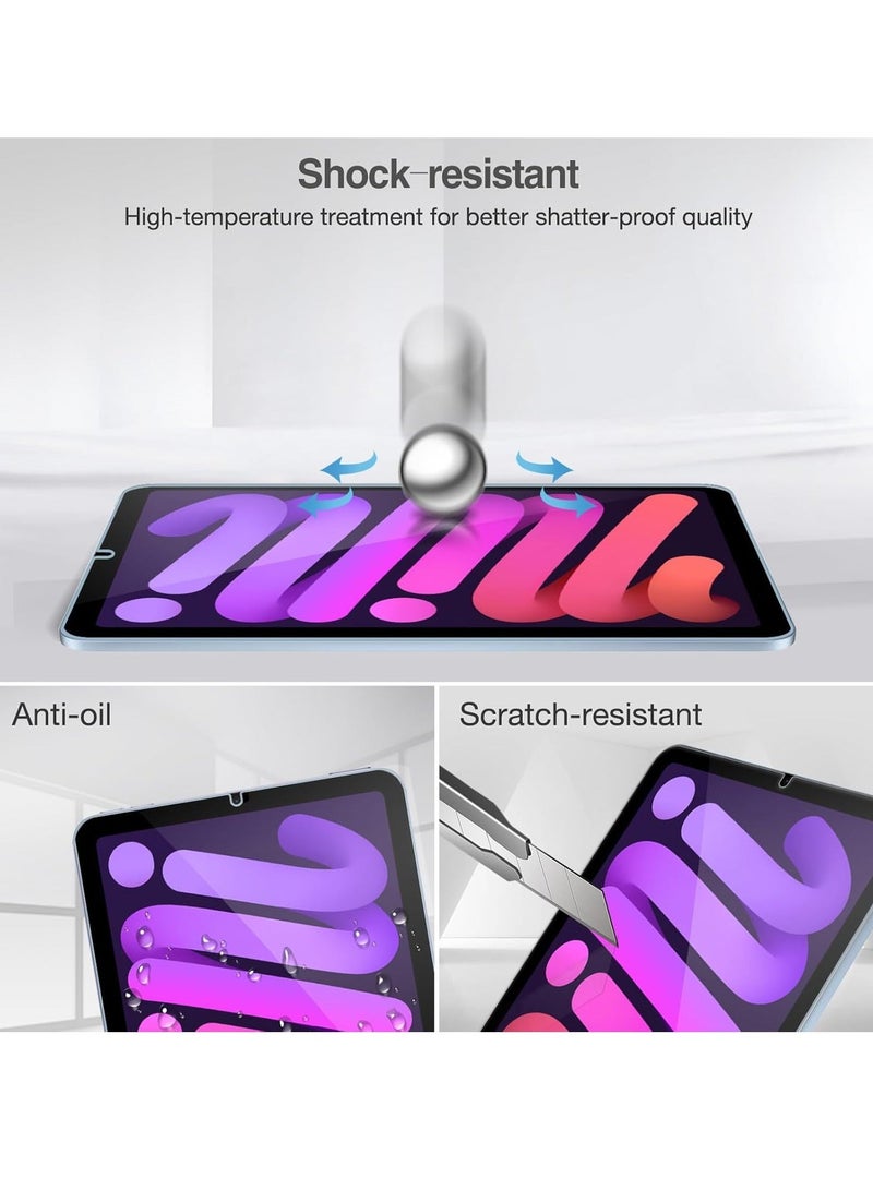 Techie حماية شاشة زجاجية مقسّاة شفافة عالية الدقة لجهاز آبل آيباد ميني 7 A17 برو 2024 / ميني 6 2021 8.3 بوصة - رقيقة للغاية بسماكة 0.33 مم، تطبيق خالي من الفقاعات - Image 4