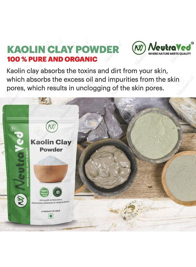 NeutraVed Kaolin Clay Powder - 200G | Natural, Chemical-Free Face Pack & Skin Care | China Mitti That May Help Acne & Blackheads - 200 Grams - Image 2