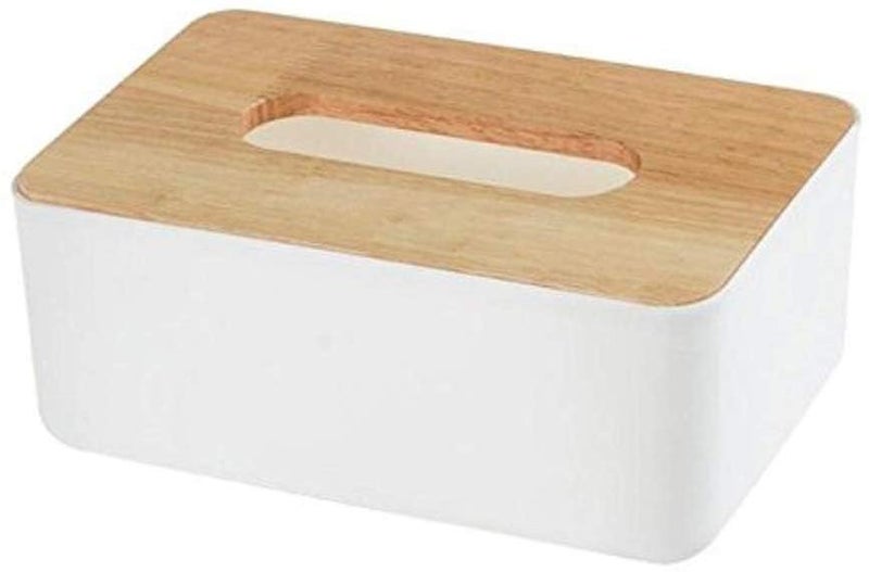 PRISO Wooden Tissue Paper Holder Box, Cover for Disposable Paper Facial Tissues, Wooden Rectangular Shape Box Holder for Storage Bathroom, Countertop, Bedroom, Hotel Use. - Image 2