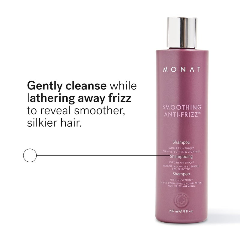 MONAT Smoothing Anti-Frizzâ„¢ Shampoo - Humidity Protection, Frizz Control with REJUVENIQEÂ® & Tropical Butters, Velvety Fragrance, 237 ml (8 fl. oz.) - Image 2