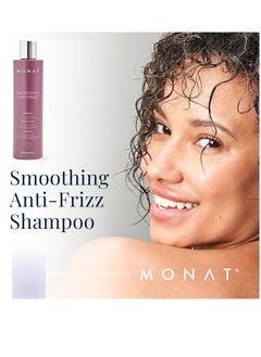 monat MONAT Smoothing Anti-Frizz™ Shampoo - Humidity Protection, Frizz Control with REJUVENIQE® & Tropical Butters, Velvety Fragrance, 237 ml (8 fl. oz.)  - Image 3