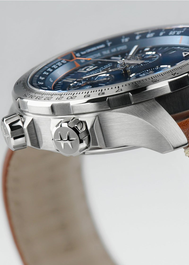 Hamilton Khaki Aviation X Quartz Men's Watch, 46mm Stainless Steel Case, Swiss Made, Blue Dial Analog Wrist Watch for Men, 100m Waterproof, Sapphire Crystal, Cow Leather Strap - Image 5