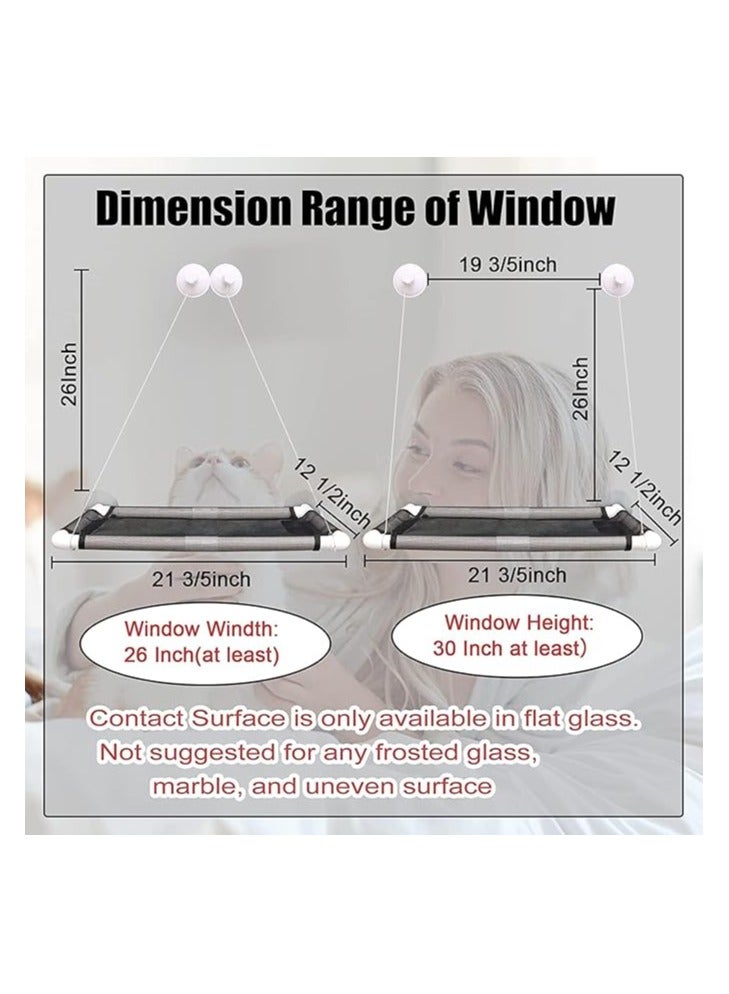 S2C Cat Window Bed, Perch Window Seat Suction Cups Space-Saving Cat Hammock Pet Resting Seat Safety Cat Shelves - Offering 360-degree Sunbathing for Cats up to 22 kgs (WITHOUT CUSHION) - Image 3