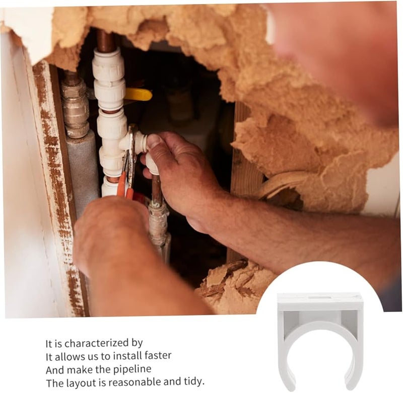 U Shape Pipe Clamp Support 2 5X2 5cm Hose Holder Easy Installation Lightweight - Image 5