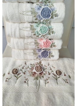 FIESTA Elegance Series Bamboo Cream Handmade Boxed 6 Pieces 50 x 90 cm  - Image 2
