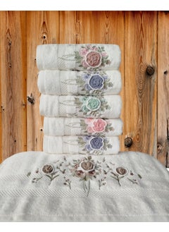 FIESTA Elegance Series Bamboo Cream Handmade Boxed 6 Pieces 50 x 90 cm  - Image 1