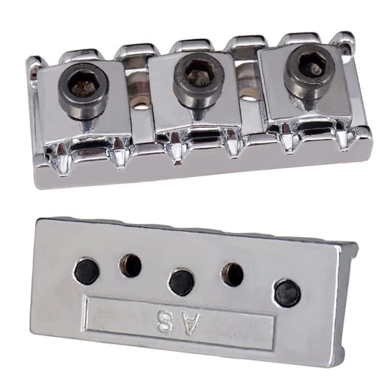 JD.Moon R3 Electric Guitar String Locking Nut for Floyd Rose Tremolo Bridge 43mm (Chrome with Black nut) - Image 4