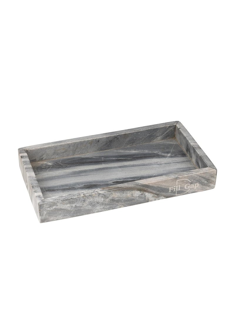 FILLDGAP FILLDGAP Ash Grey Marble Bathroom Accessories Tray  - Image 3
