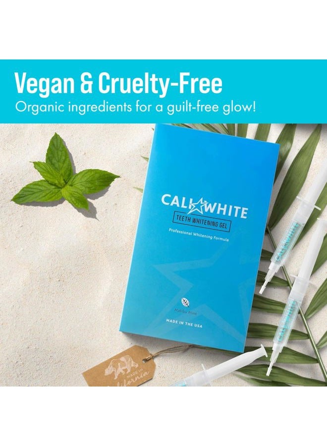 Cali White TEETH WHITENING GEL REFILLS, 35% Carbamide Peroxide, Natural, Vegan, Organic Whitener for Sensitive Tooth Bleach, Gels MADE IN USA, 3X 5mL Syringes, Use with UV or LED Light & Trays HISMILE - Image 2