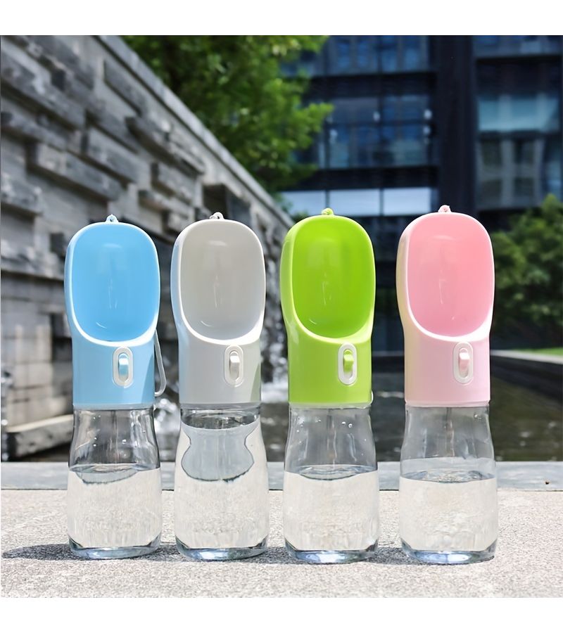 Blue Leakproof Portable Dog Water Bottle with Bowl for Travel Outdoor - Image 3