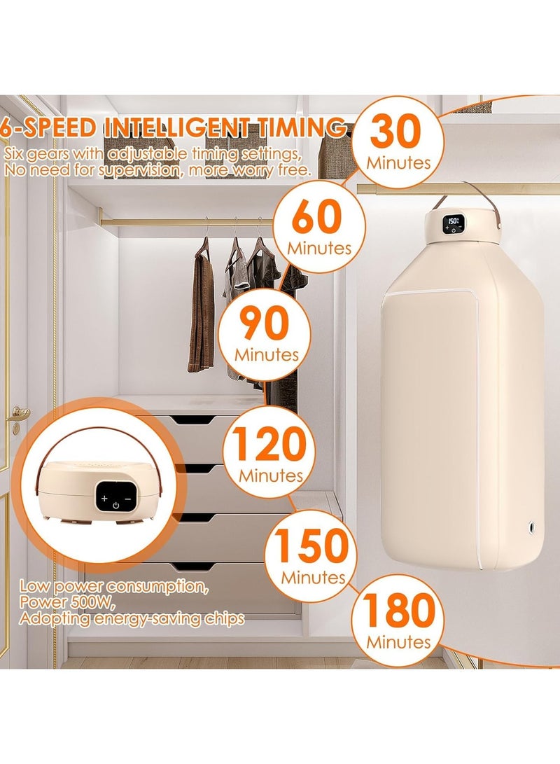 general Portable dryer, folding compact drying bag, with 6-speed smart timer, LED digital touch control, fast drying, very suitable for apartment dormitory travel - Image 3