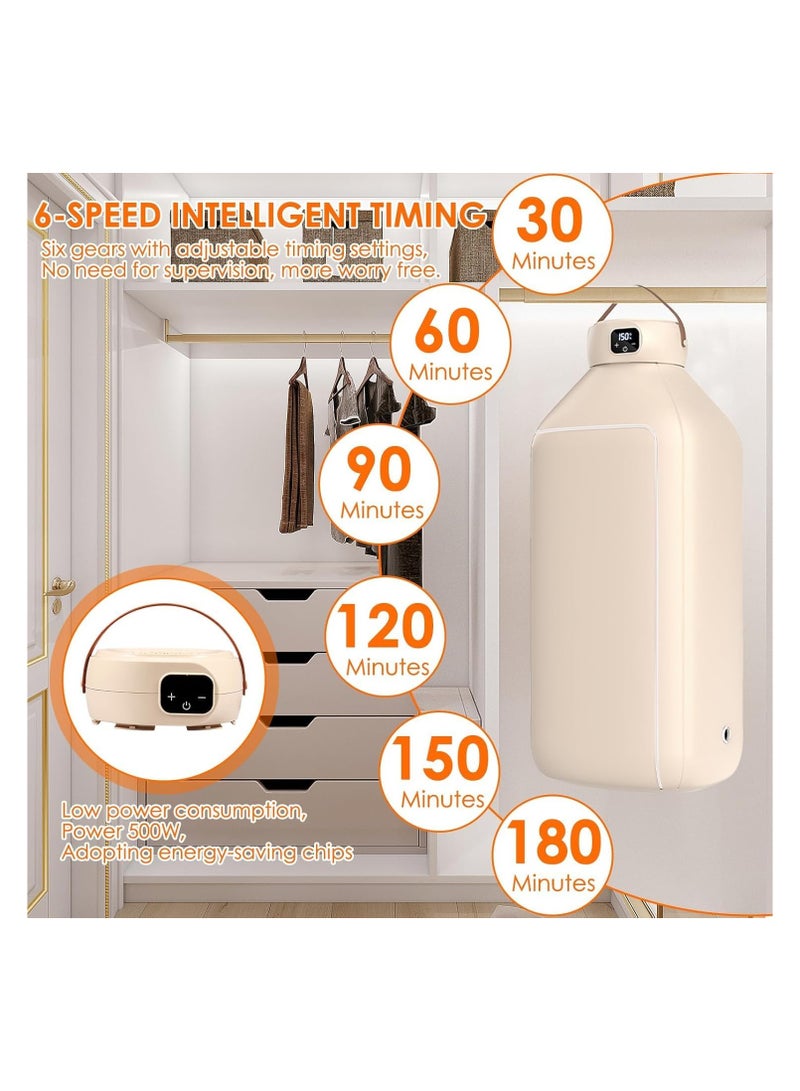 general Portable dryer, folding compact drying bag, with 6-speed smart timer, LED digital touch control, fast drying, very suitable for apartment dormitory travel - Image 4
