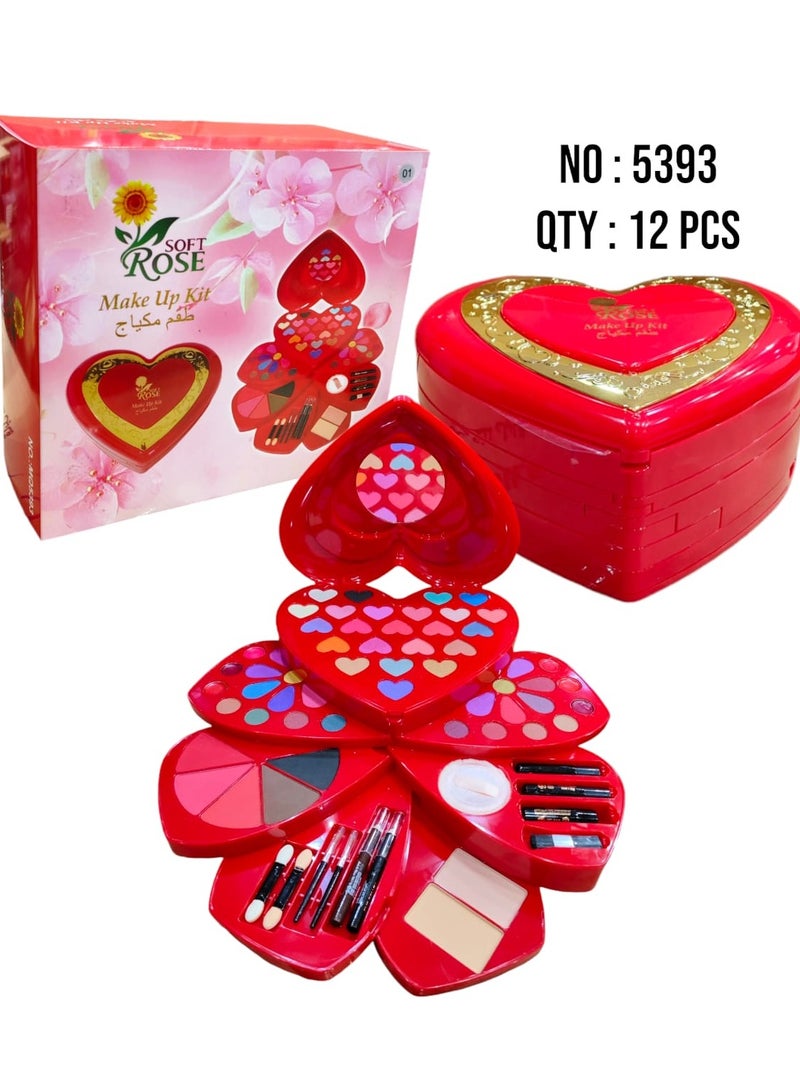 soft rose All-in-one multipurpose red makeup kit