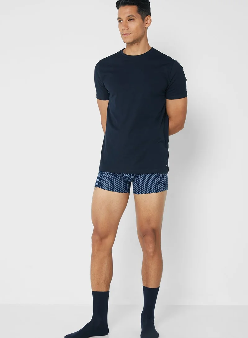 TOMMY HILFIGER Logo T-Shirt & Trunks With Socks