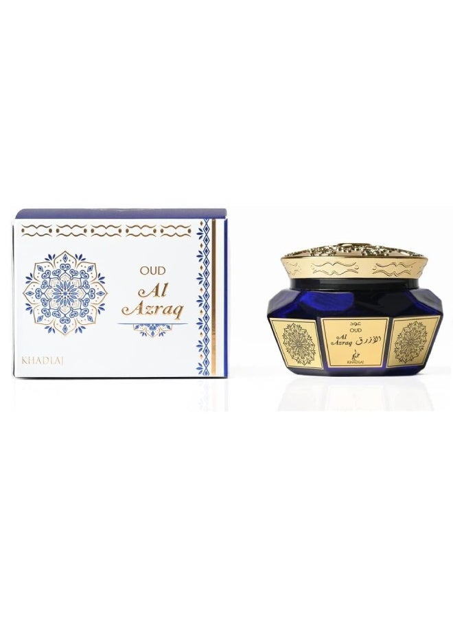 خدلج بخور عود معطر الأزرق 40 جرام من خدلج – عطر منزلي فاخر بالعود لتعطير وإزالة الروائح - Image 1