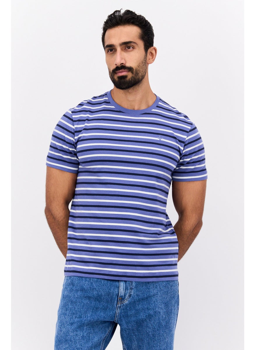 Men Crew Neck Short Sleeves Stripe T-Shirt, Blue Combo - pzsku/Z25317059ECBE39045210Z/45/_/1737643065/74207771-906a-4e84-832e-97e1e031c638