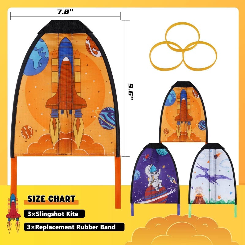 ويرنساي 3 PCS Mini Slingshot Kites - Thumb exper kite beach toys gift for bevel ageen عمود من 4 إلى 18 عامًا ، من السهل أن تطير إلى ماء غير مضاد للرياح. - Image 4