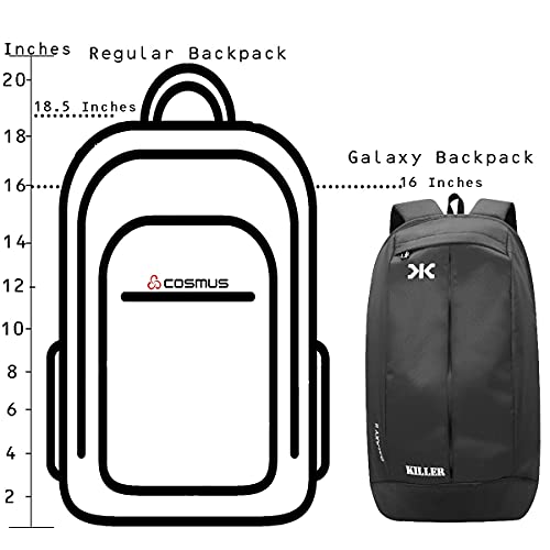 KILLER Galaxy Small Outdoor Mini Standard Backpack 12L Daypack (Grey) - Image 3