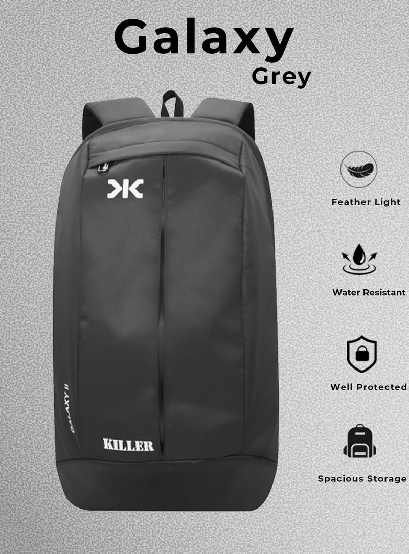KILLER Galaxy Small Outdoor Mini Standard Backpack 12L Daypack (Grey) - Image 2